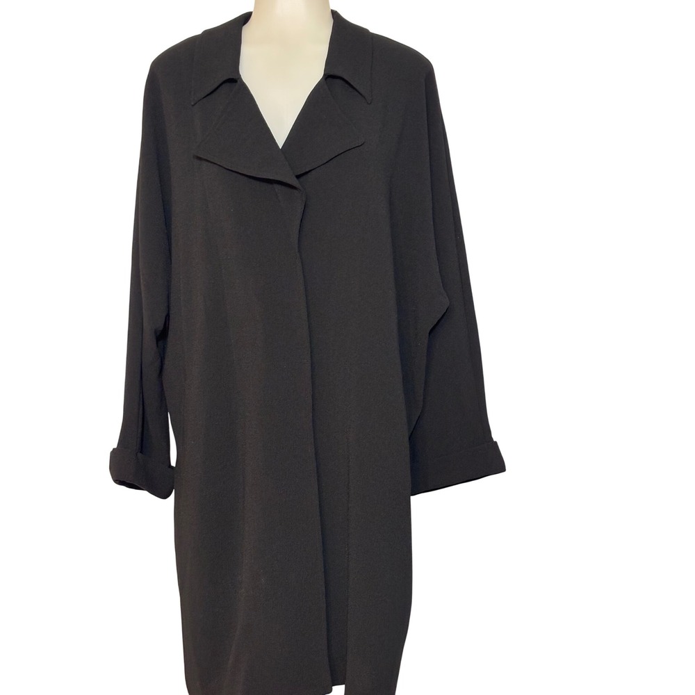Grace Elements Womens Black Long Lightweight Coat… - image 1